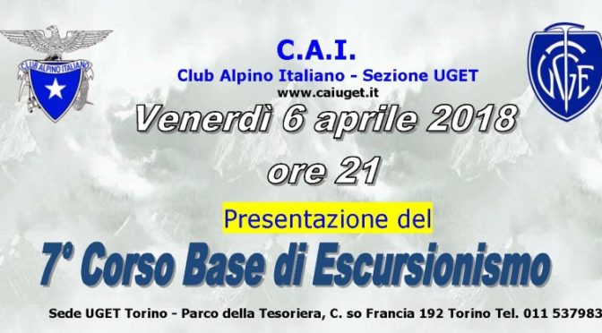 7° Corso di Escursionismo – Presentazione/Iscrizione