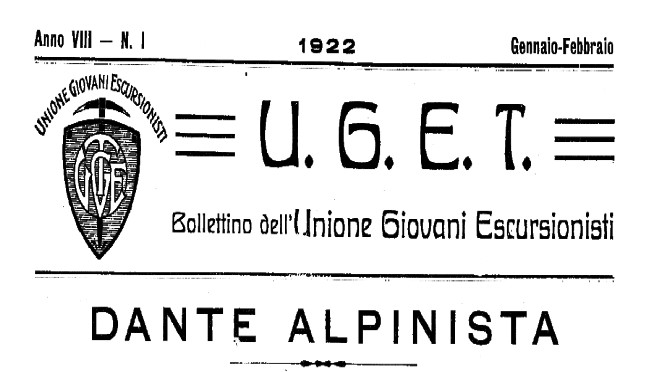 CONFERENZA DANTE ALPINISTA CAI – UGET 1921